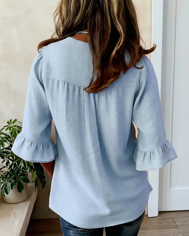 Sophie | Blusas de algodón y lino con botones