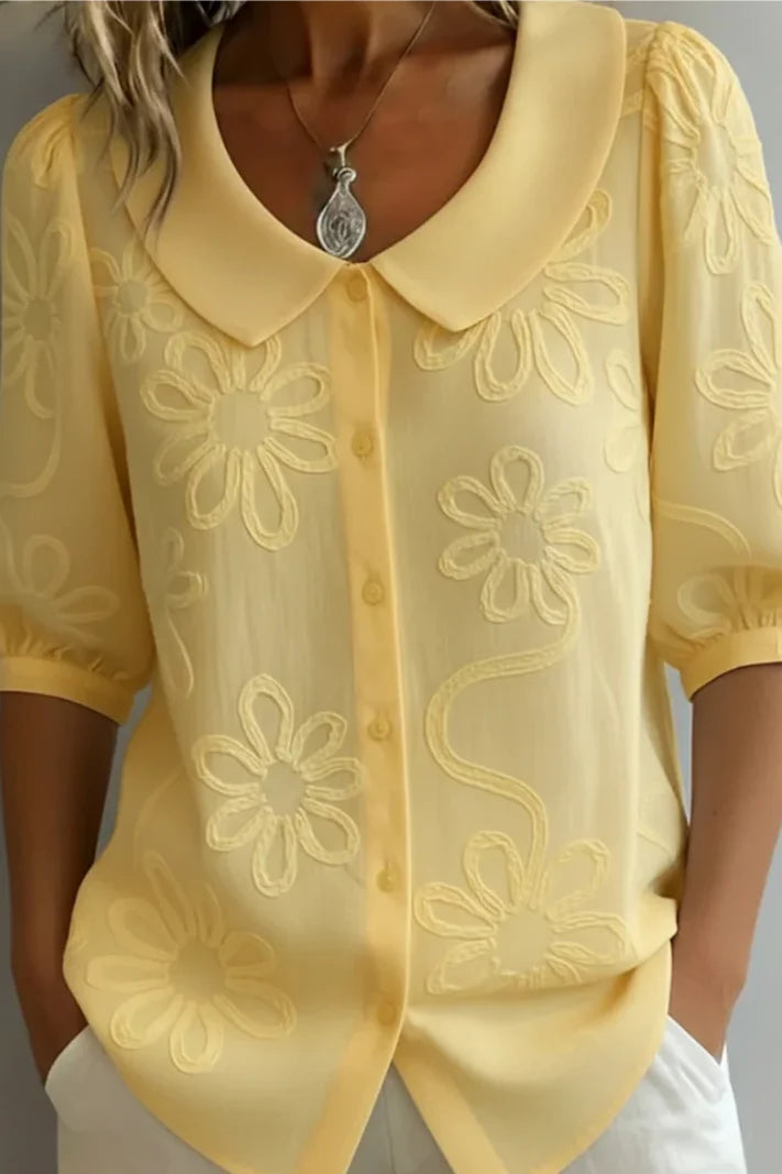 Bianca | Blusa floral bordada
