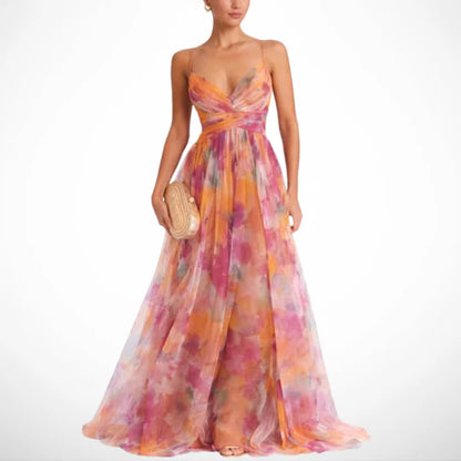 Slim | Vestido largo con estampado floral elegante