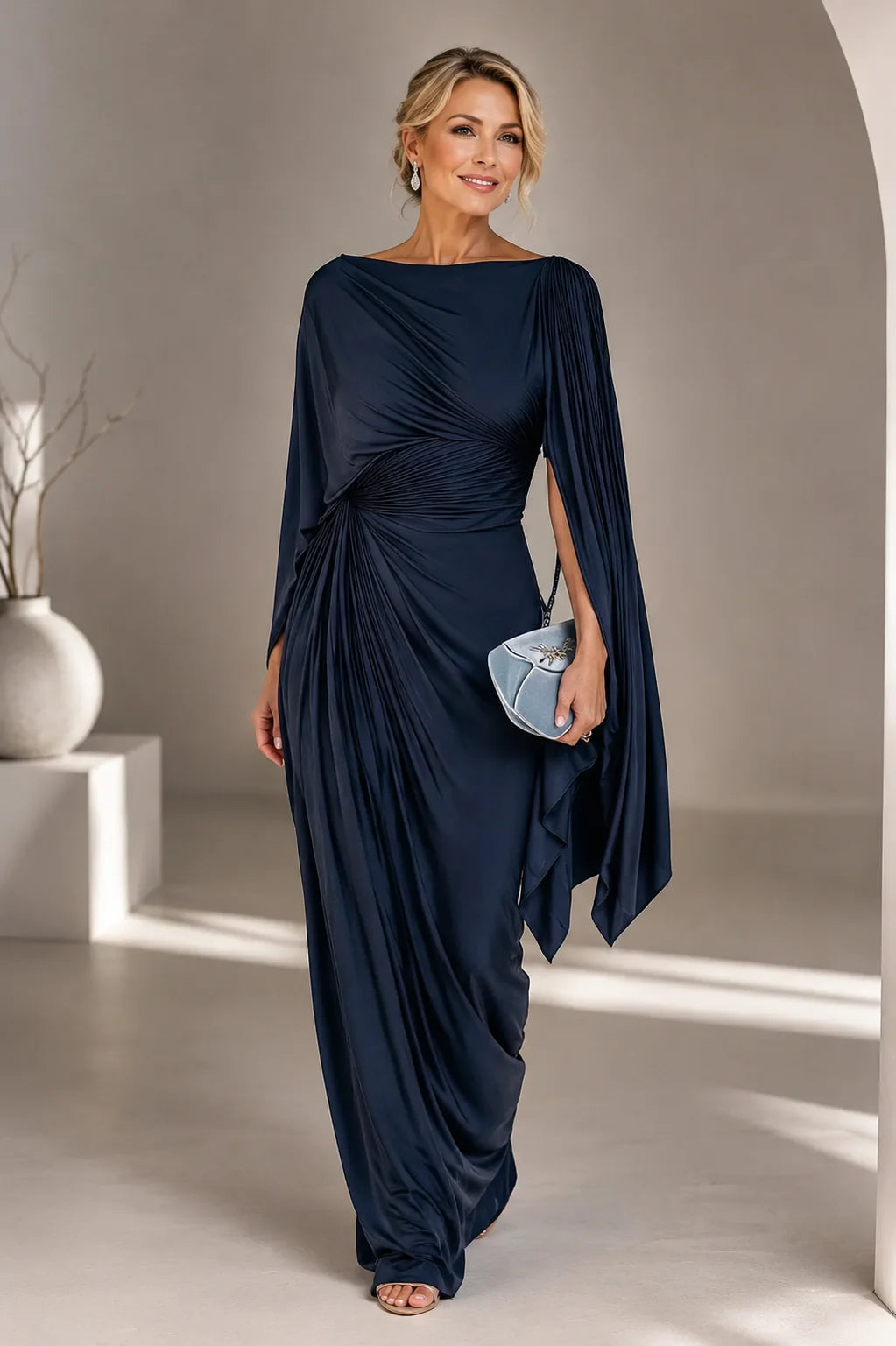 Lyssa | Vestido largo con pliegues