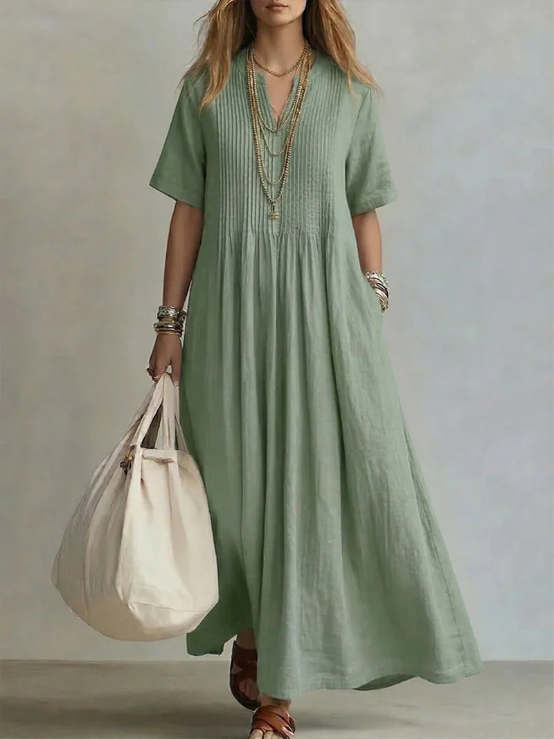 Blanca | Vestido Plisado
