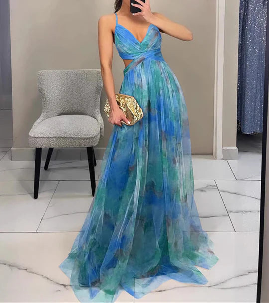 Slim | Vestido largo con estampado floral elegante