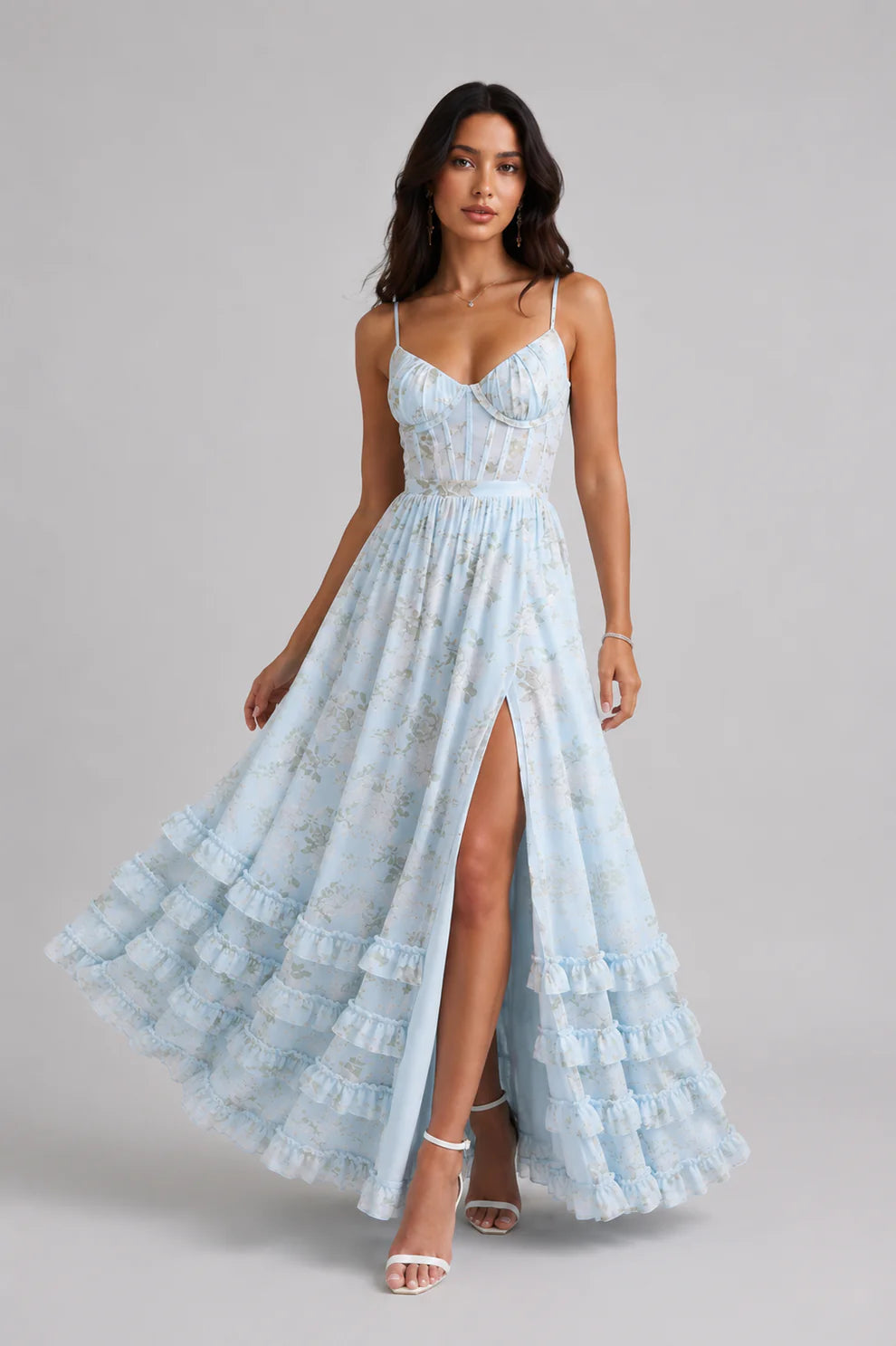 Violetta| Vestido midi fluido con escote V