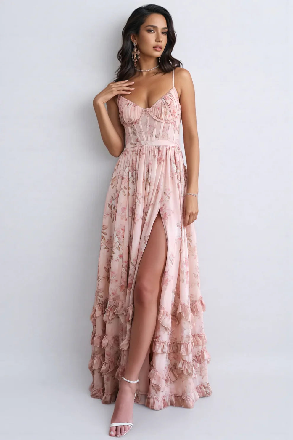Violetta| Vestido midi fluido con escote V