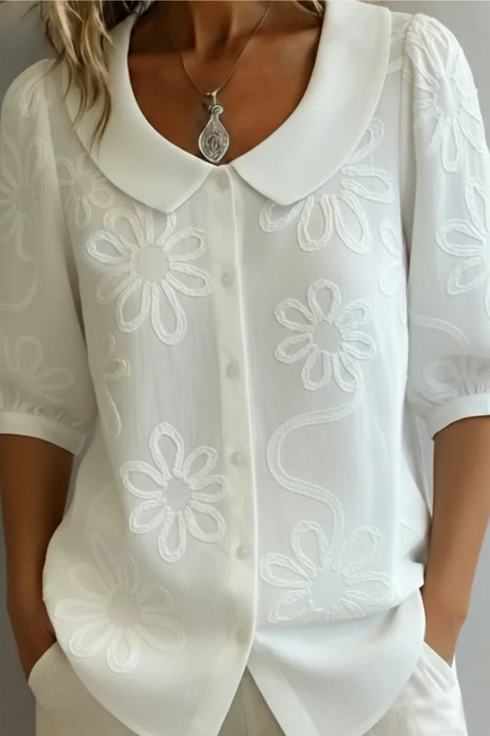 Bianca | Blusa floral bordada