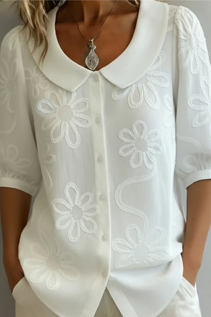 Bianca | Blusa floral bordada