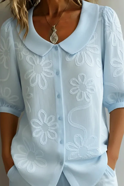 Bianca | Blusa floral bordada